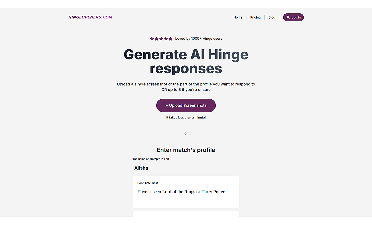 Hinge Openers screenshot