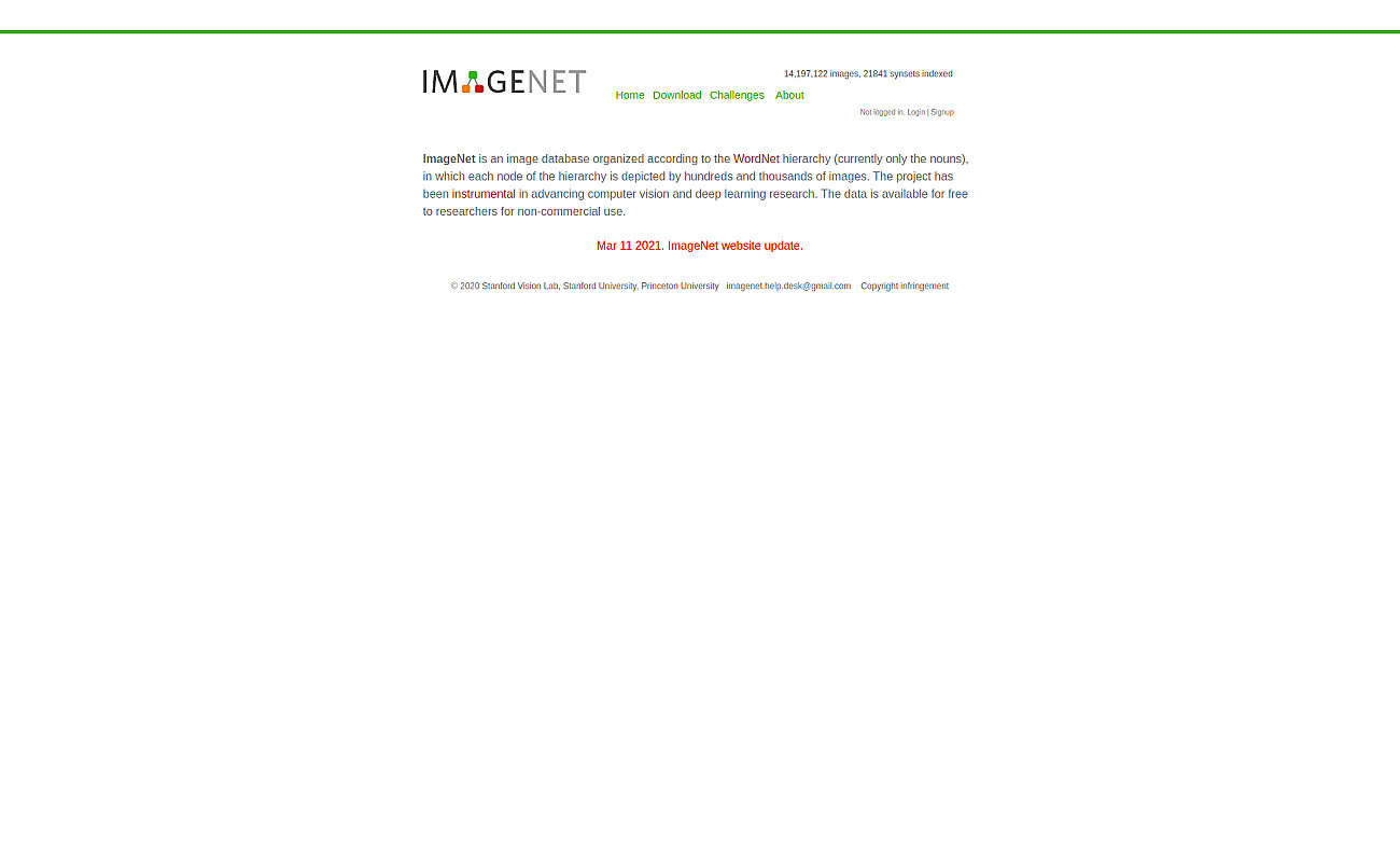 ImageNet screenshot