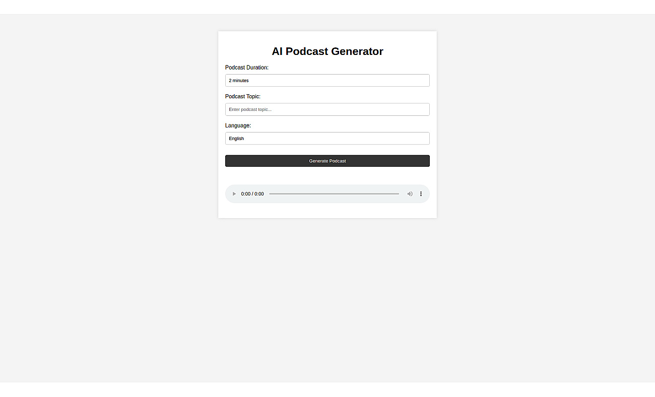 Podcast AI screenshot
