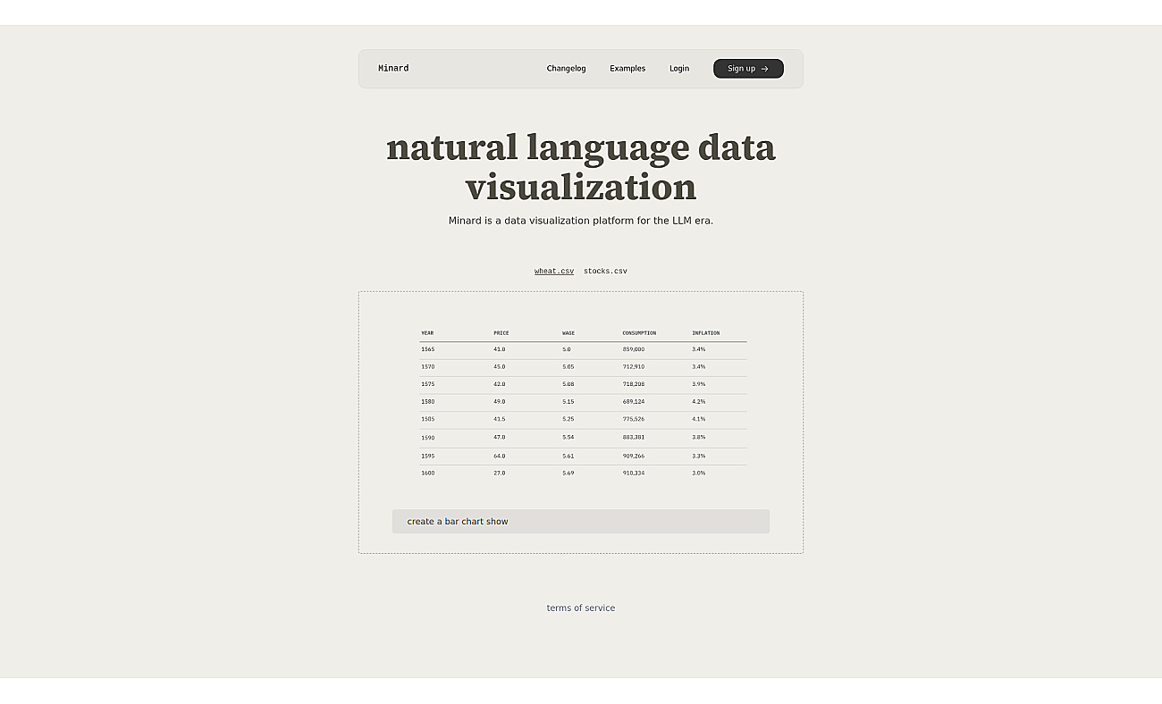 Minard screenshot