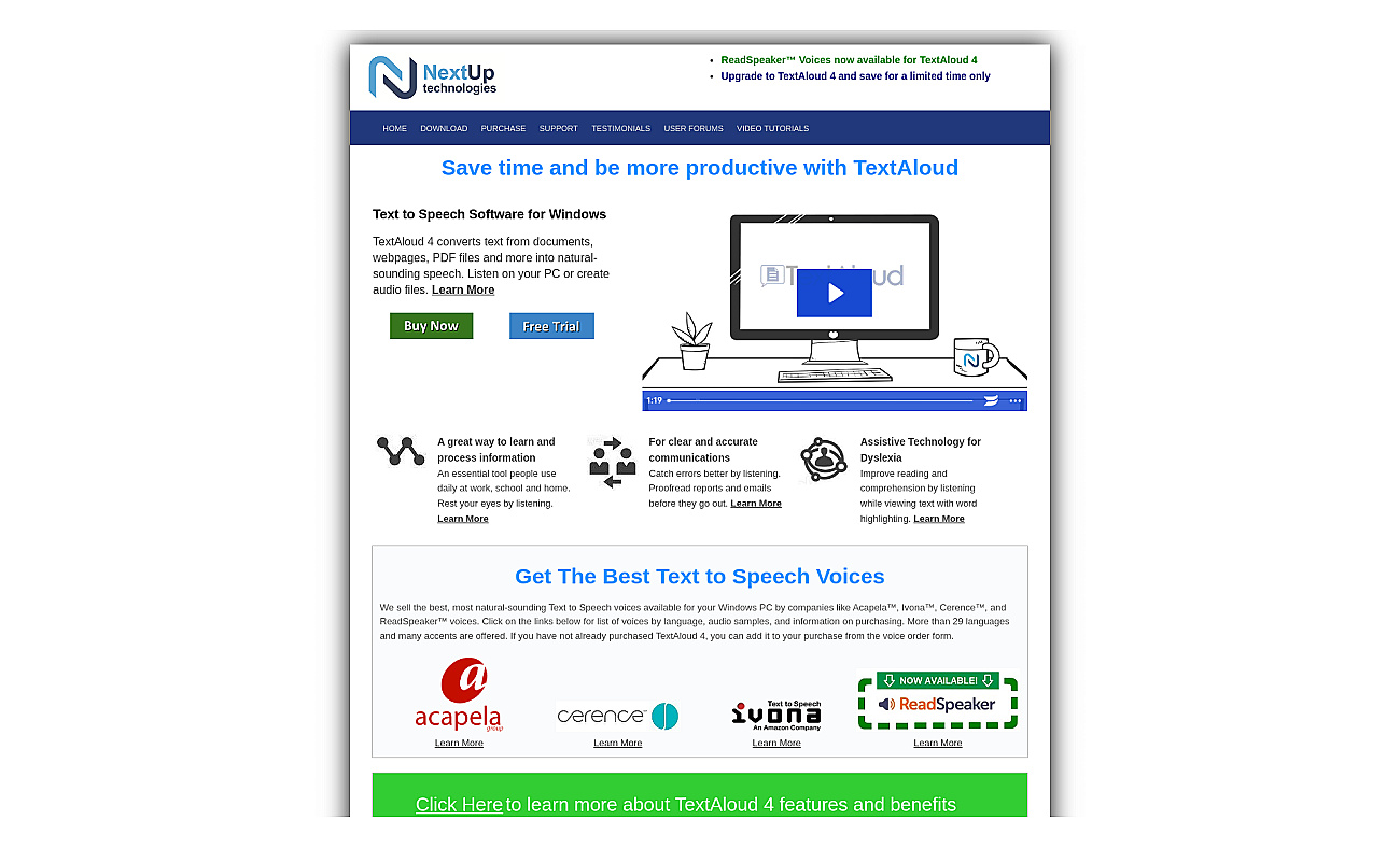 TextAloud screenshot