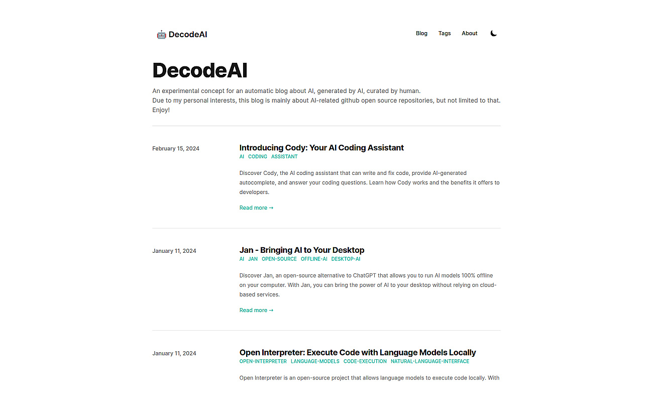 DecodeAI screenshot