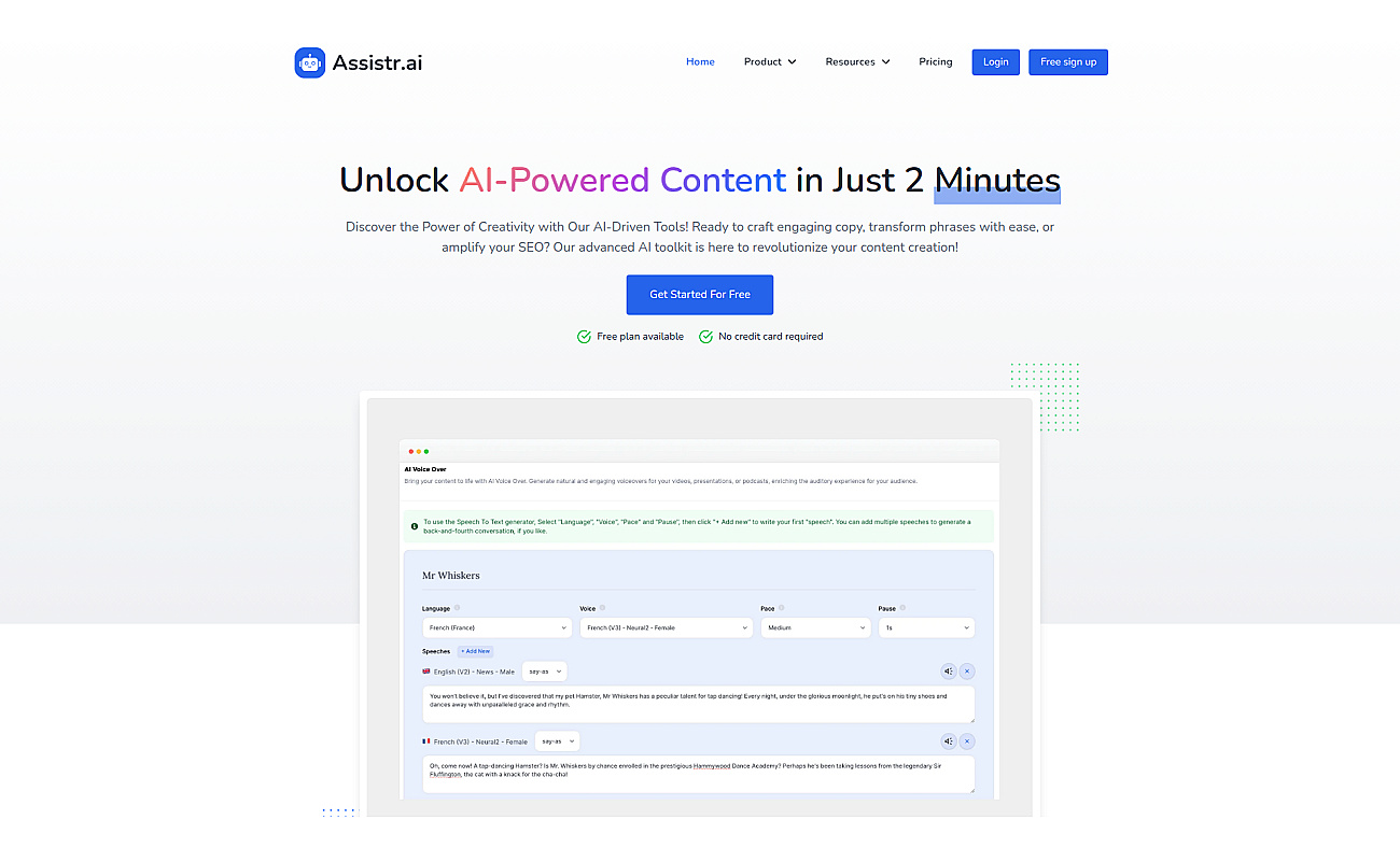 Assistr screenshot