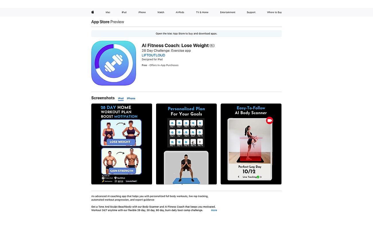 Dumbbell AI: Motion Tracking Fitness App screenshot