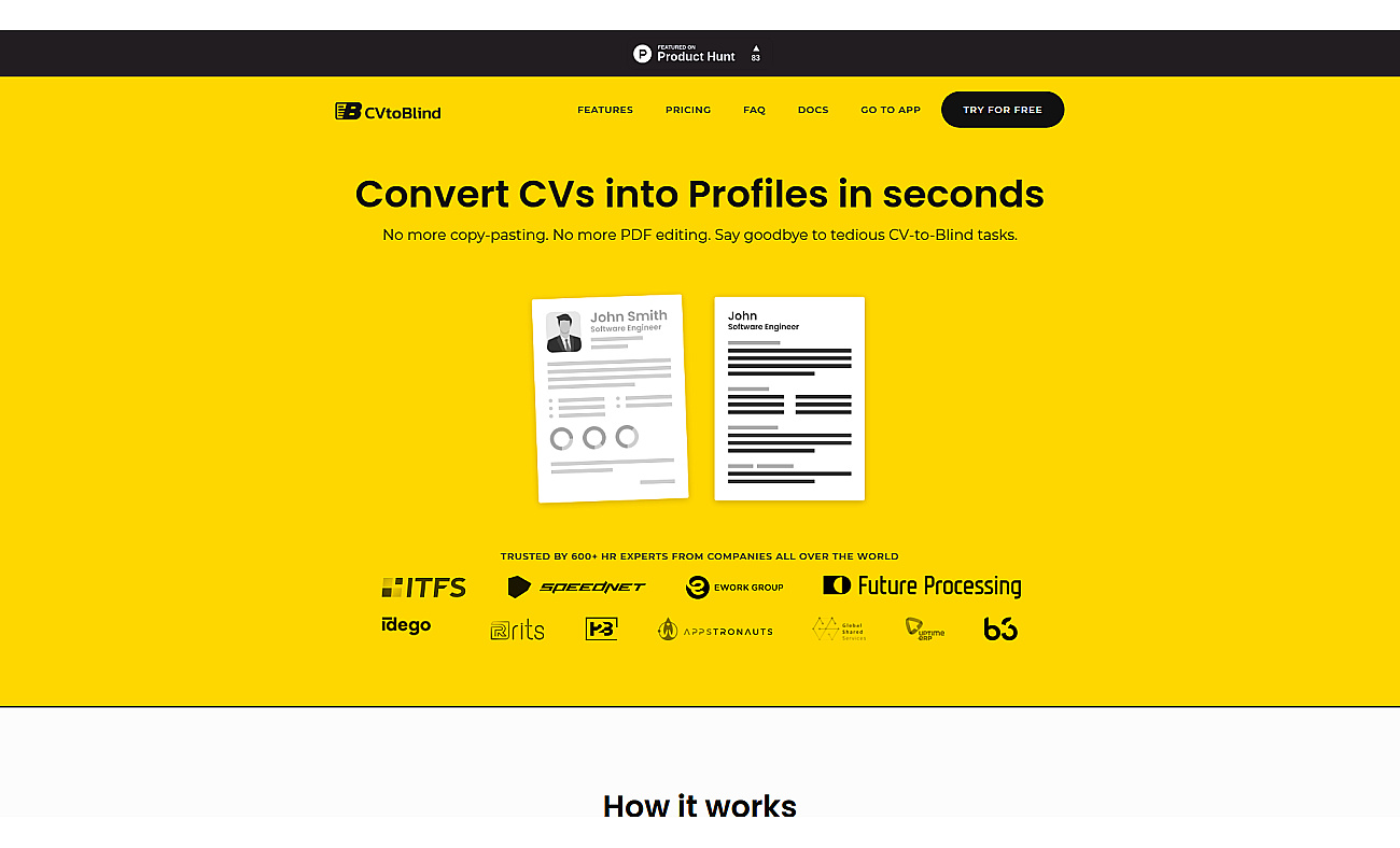 CVtoBlind screenshot