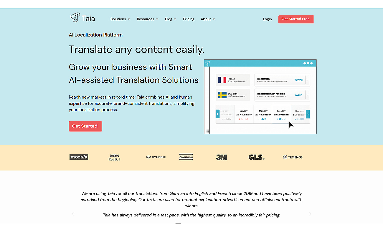 Taia screenshot