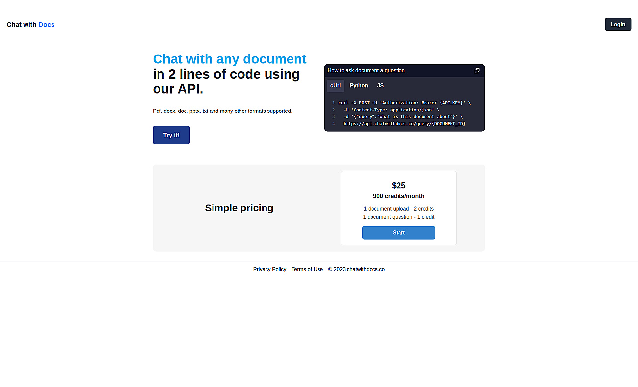 ChatWithDocs screenshot