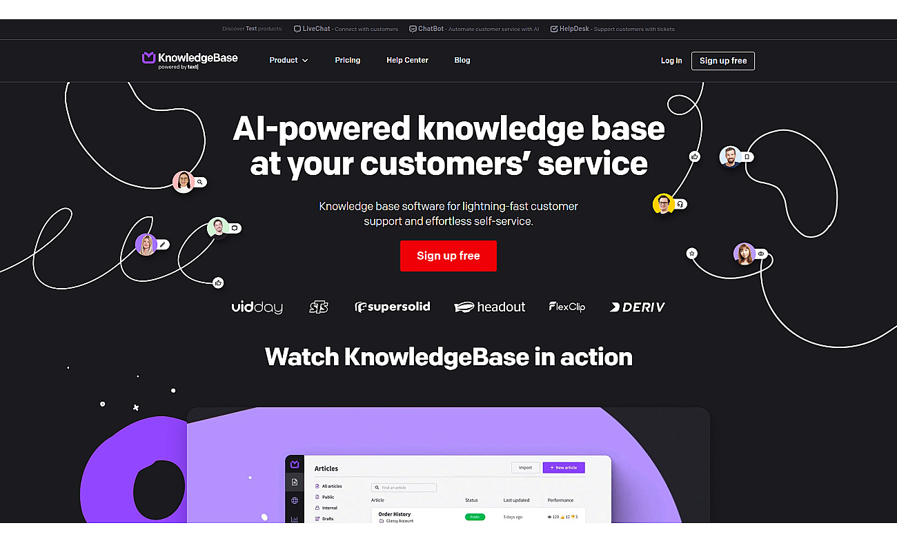 KnowledgeBase AI screenshot