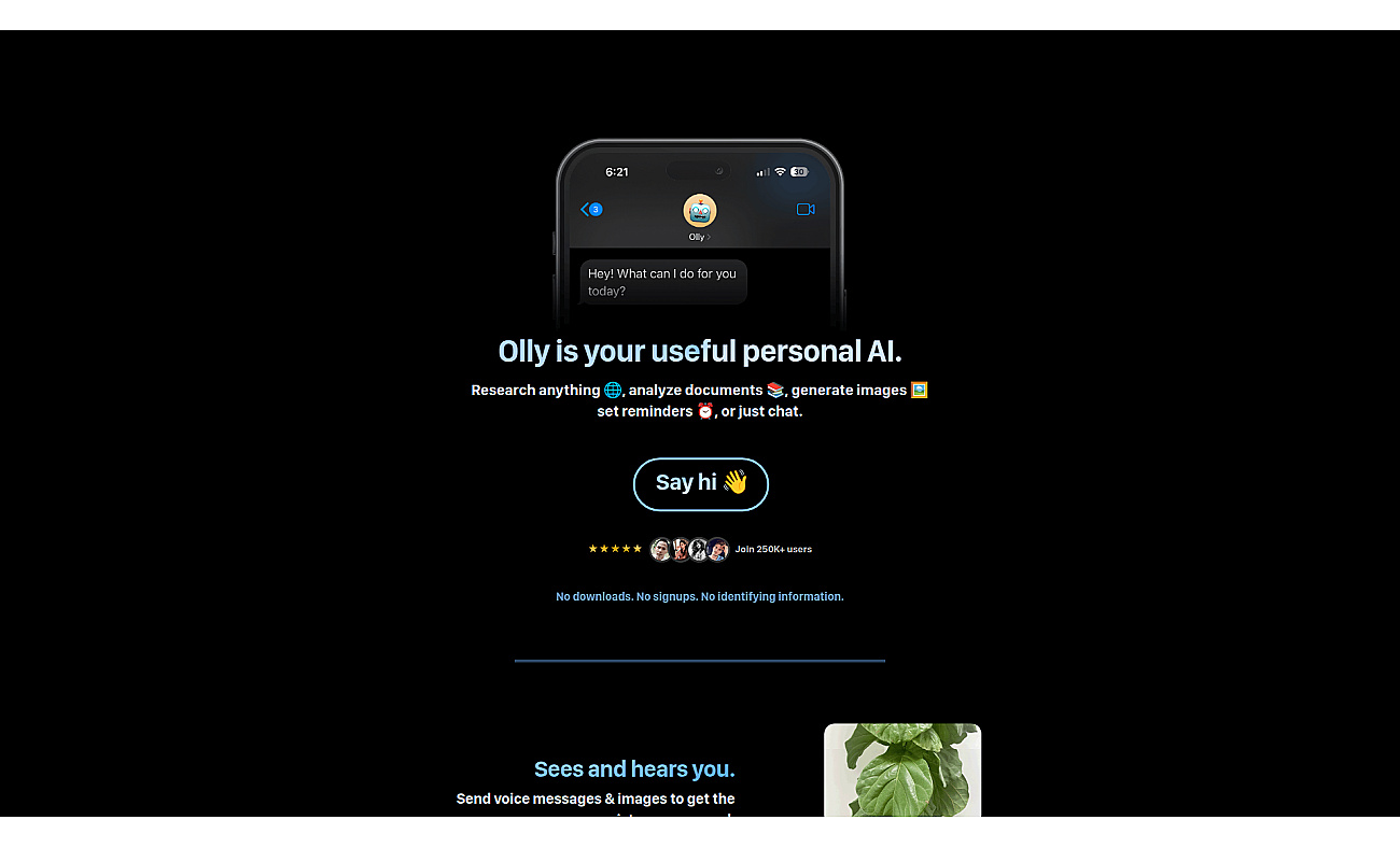 Olly screenshot