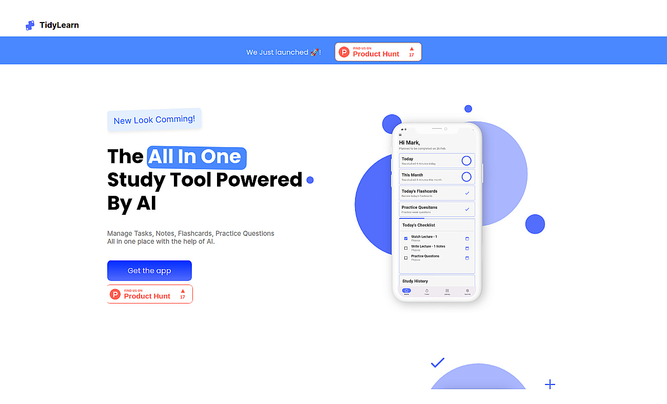 TidyLearn screenshot