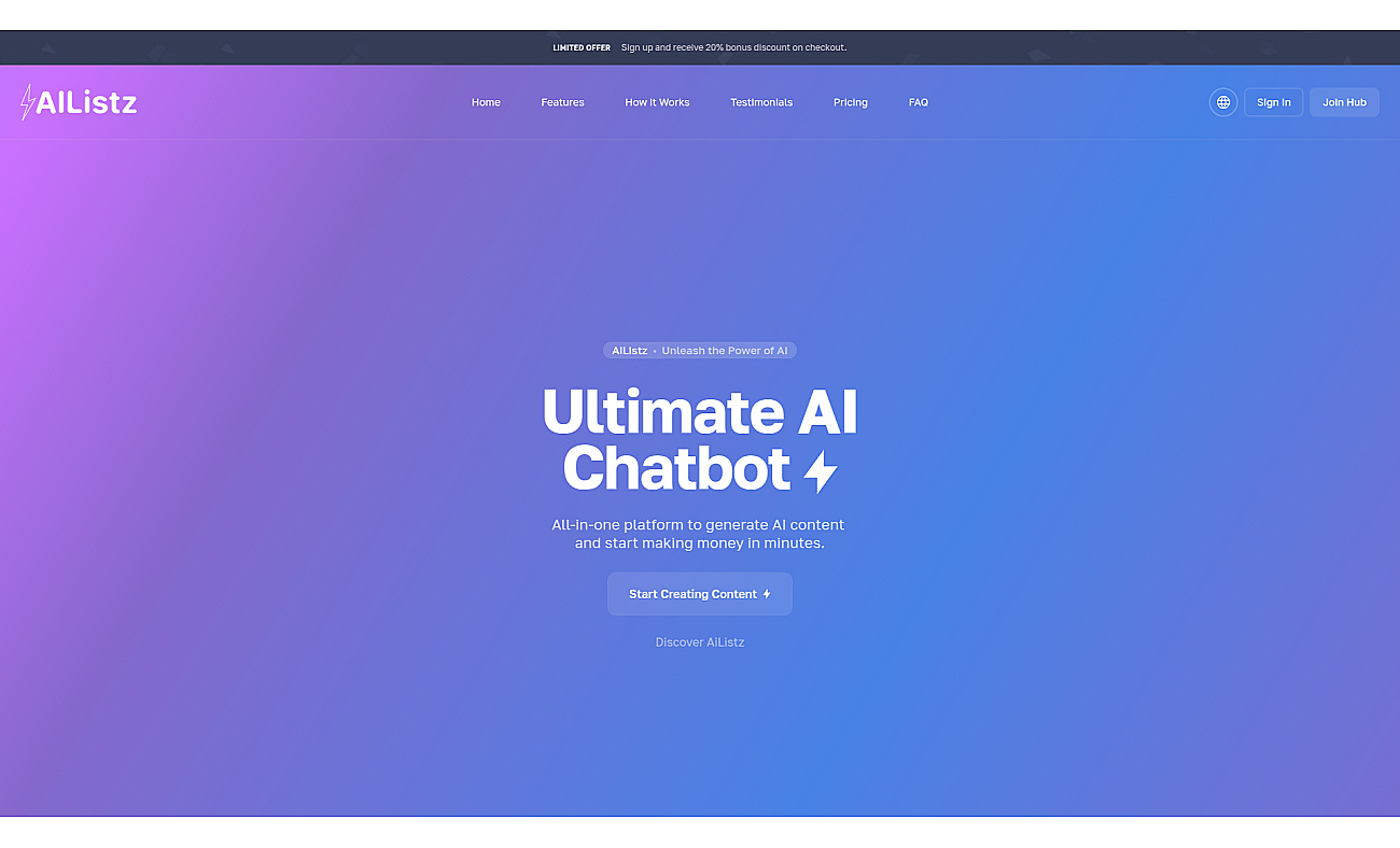 Ailistz screenshot