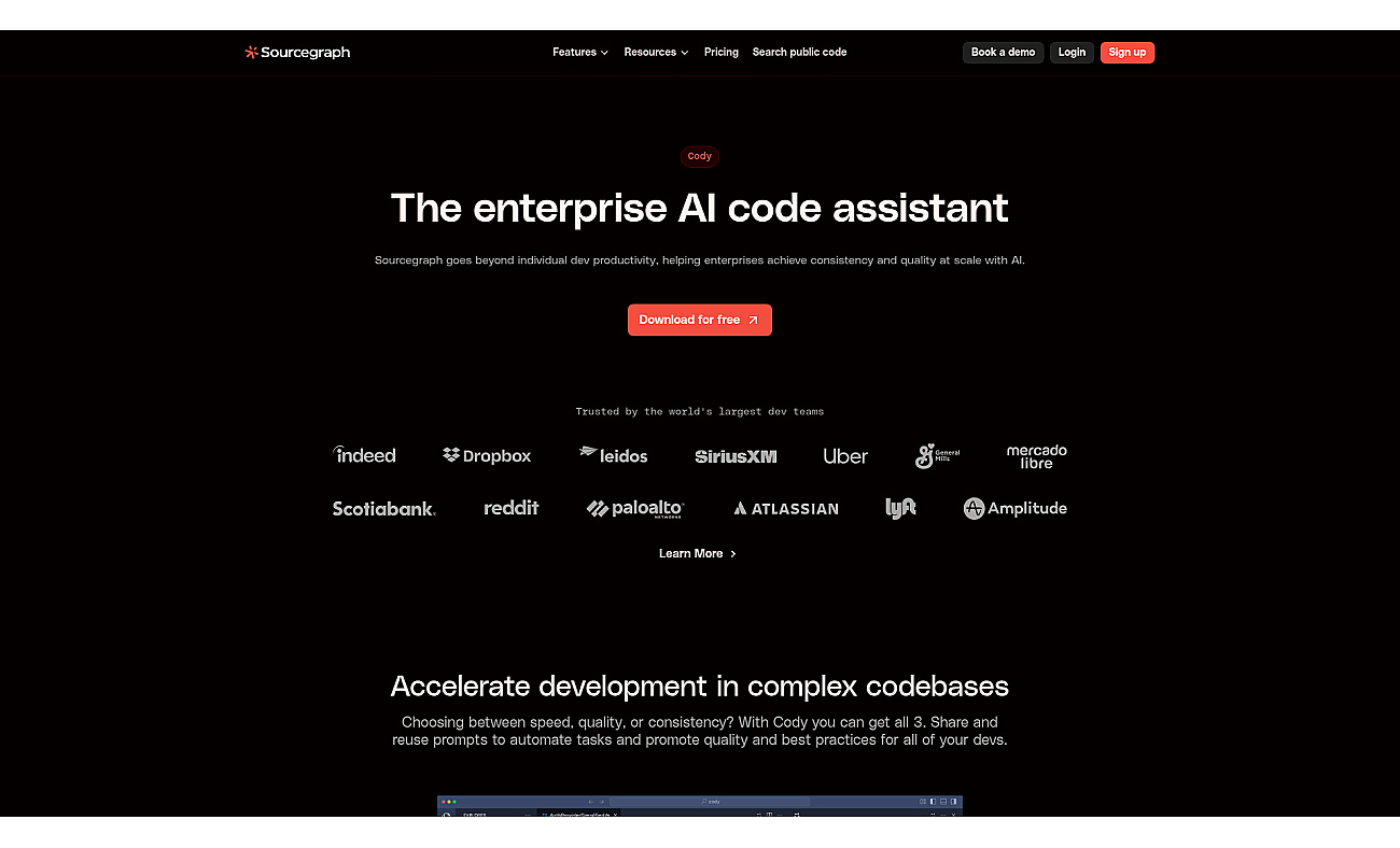 Cody By Sourcegraph screenshot