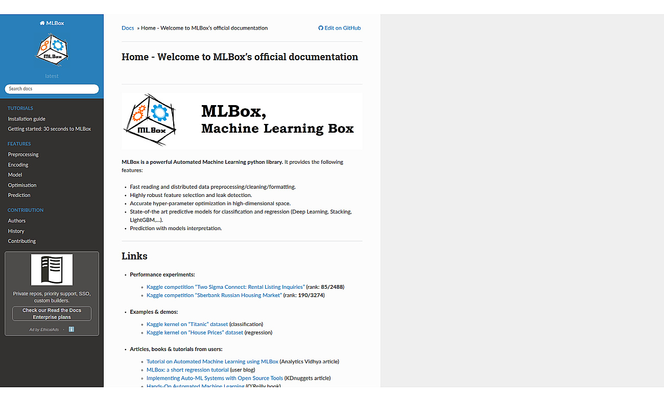 MLbox screenshot