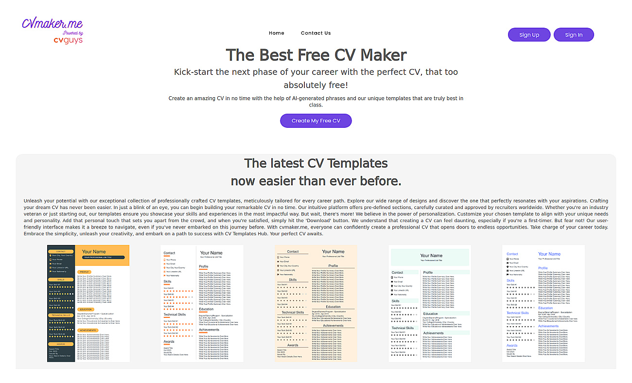 CV Maker screenshot