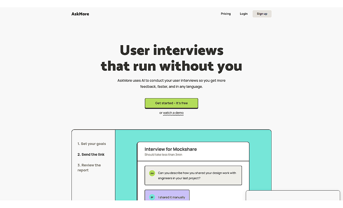 AskMore screenshot