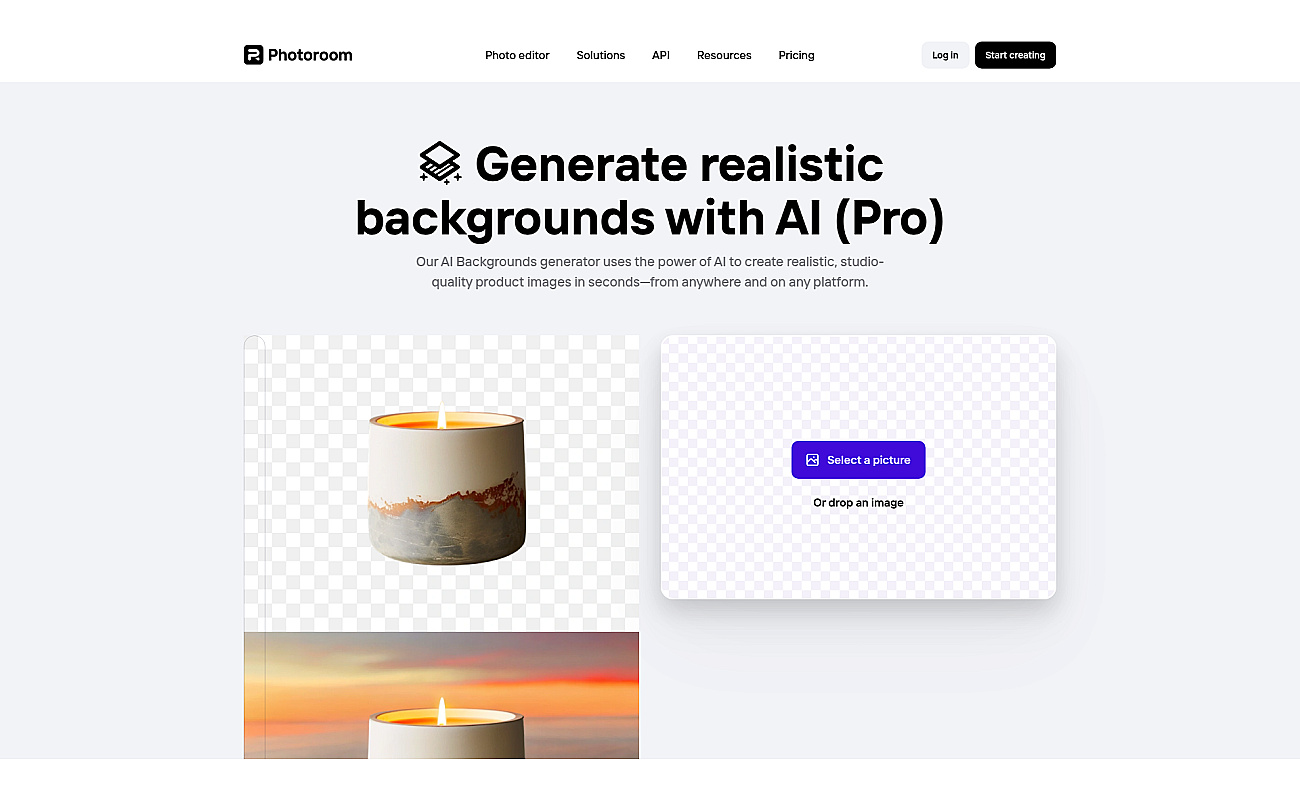 Instant Backgrounds by PhotoRoom #GenAI screenshot