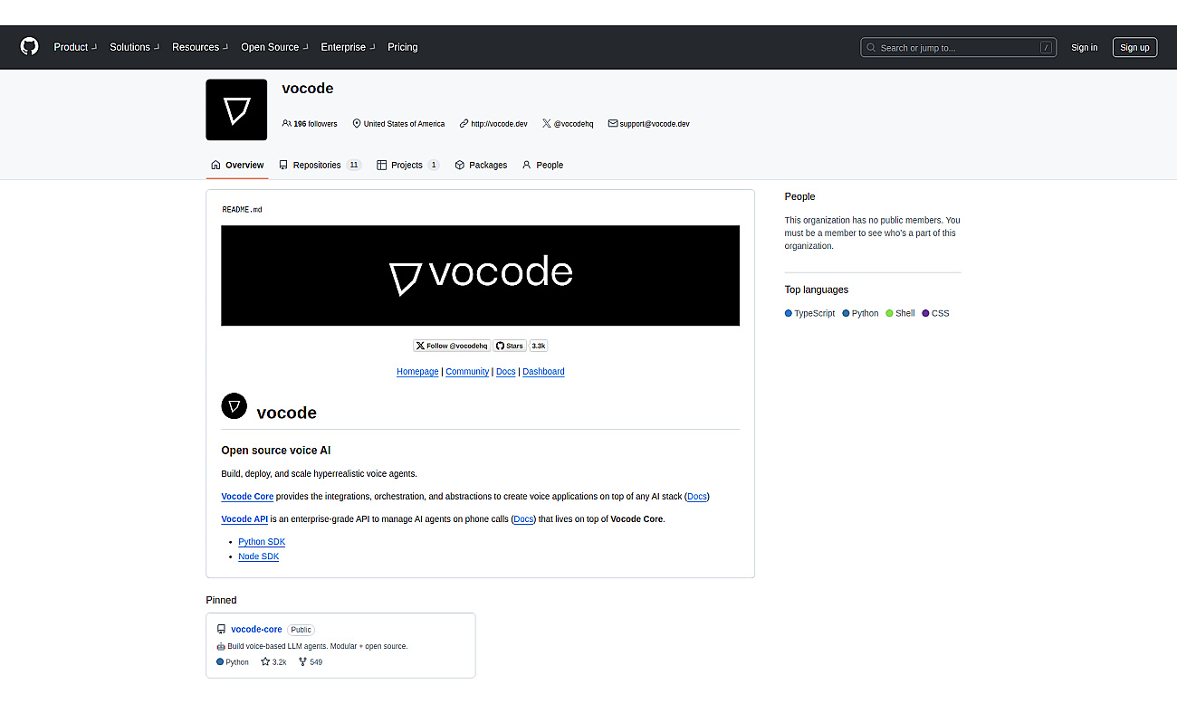 Vocode screenshot