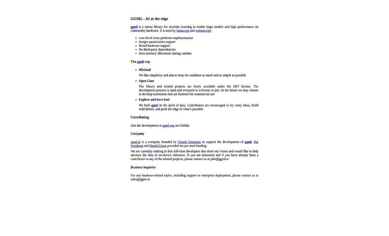 GGML screenshot