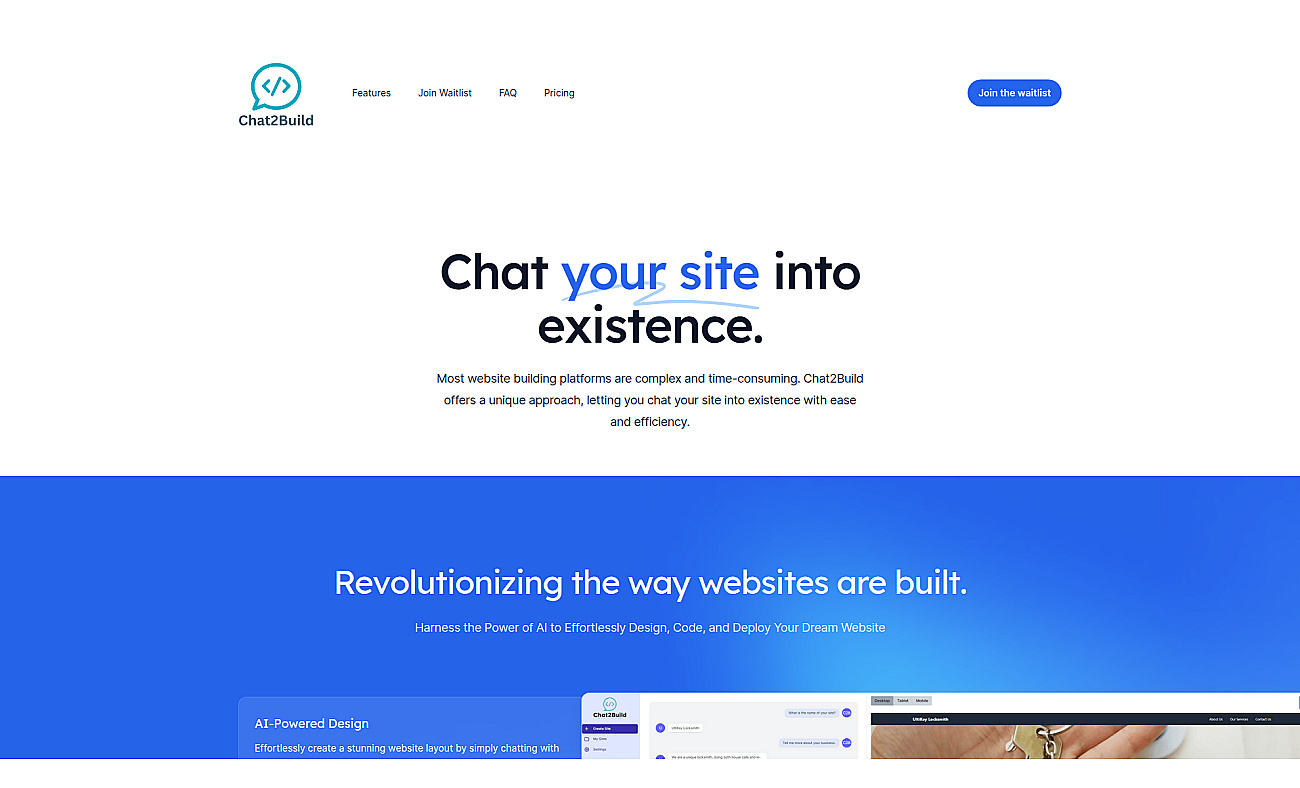 Chat2Build screenshot