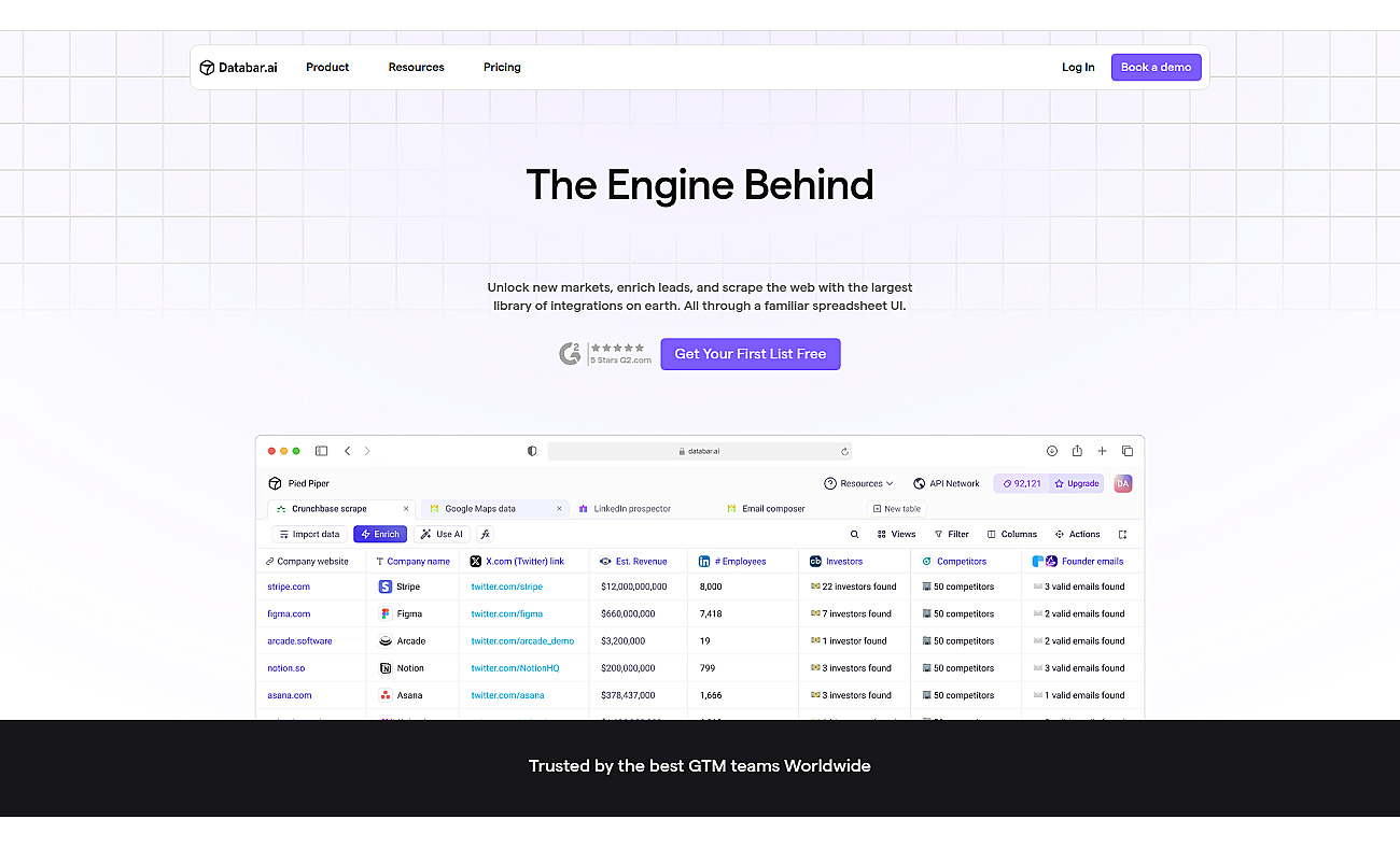 Databar.ai 2.0 screenshot