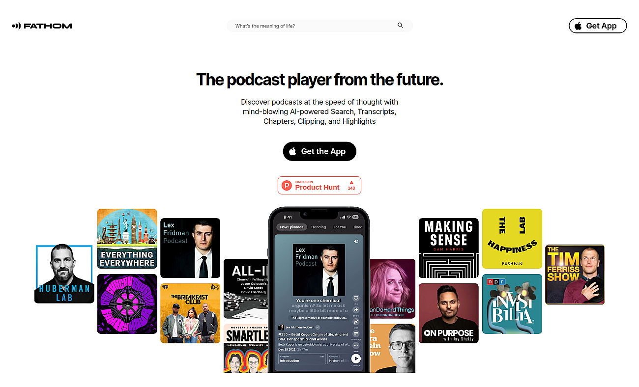 Fathom.fm screenshot