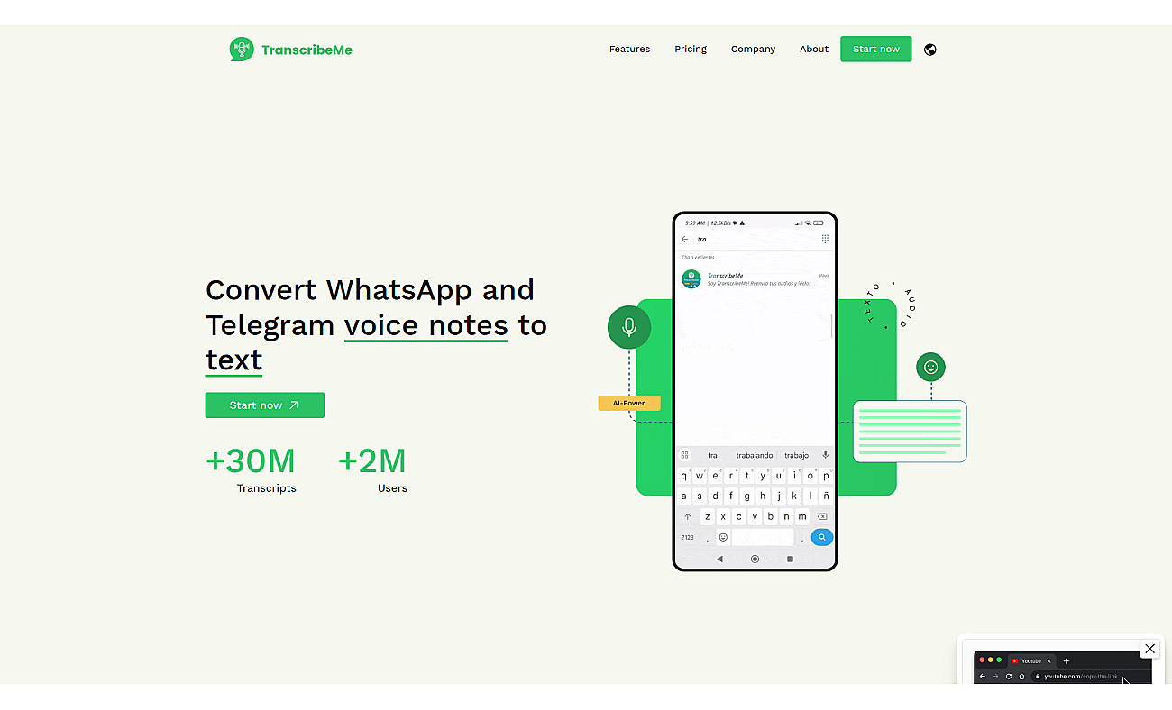 TranscribeMe screenshot