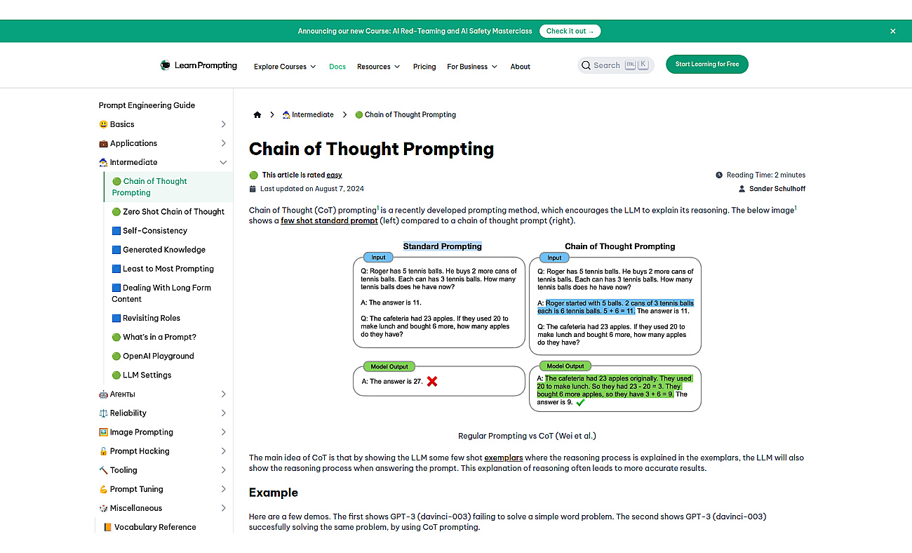 Chain of Thought Prompting screenshot