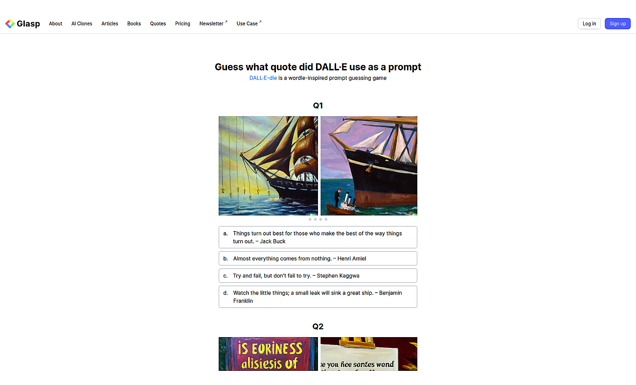 DALL·E-dle by Glasp screenshot