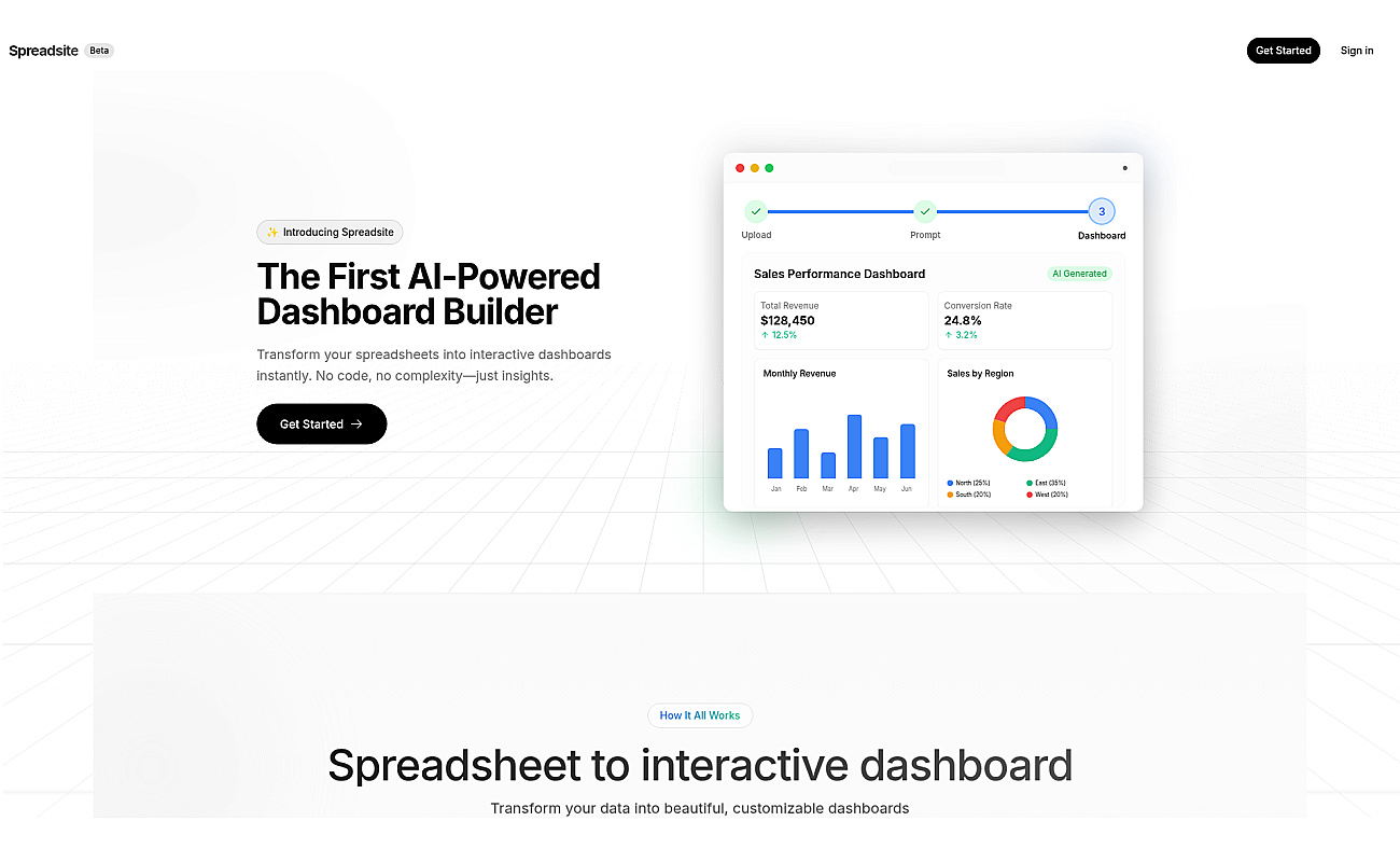 Spreadsite screenshot