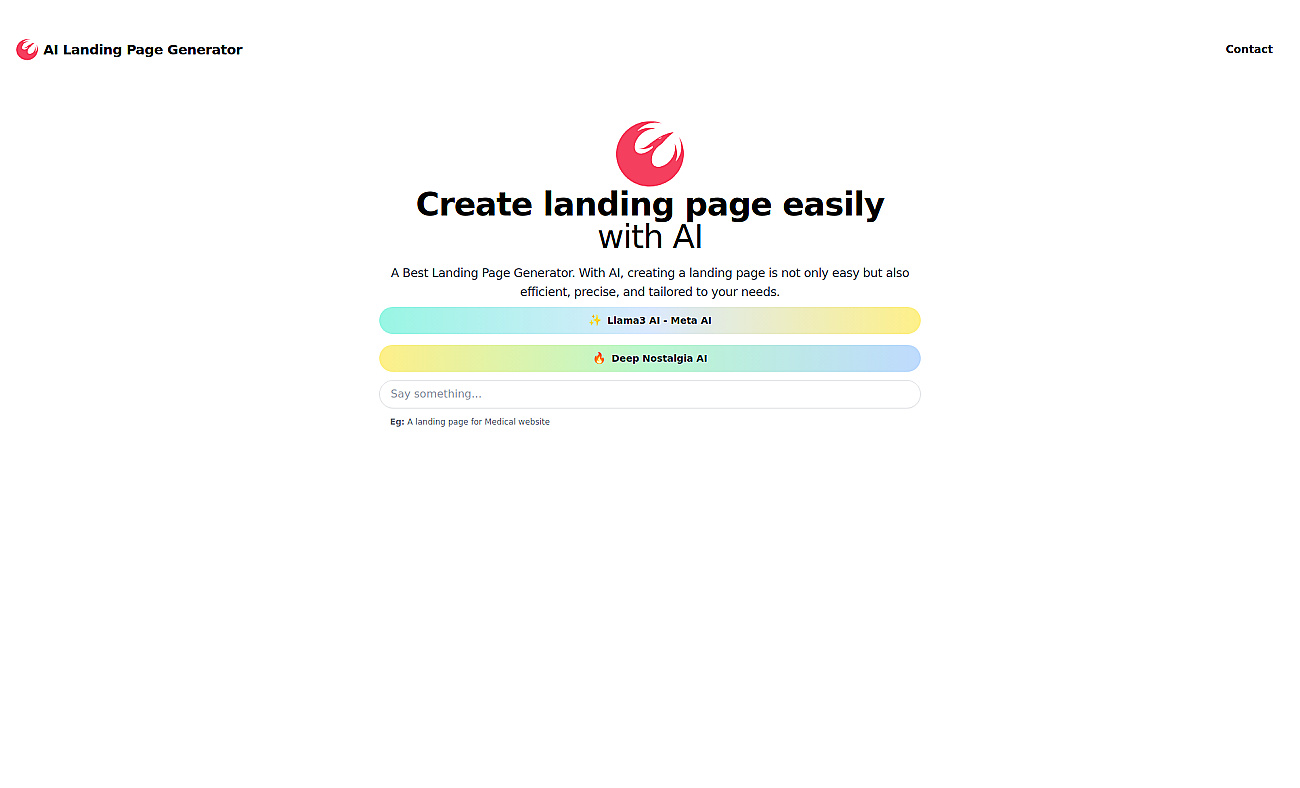 Landing Page Generator screenshot