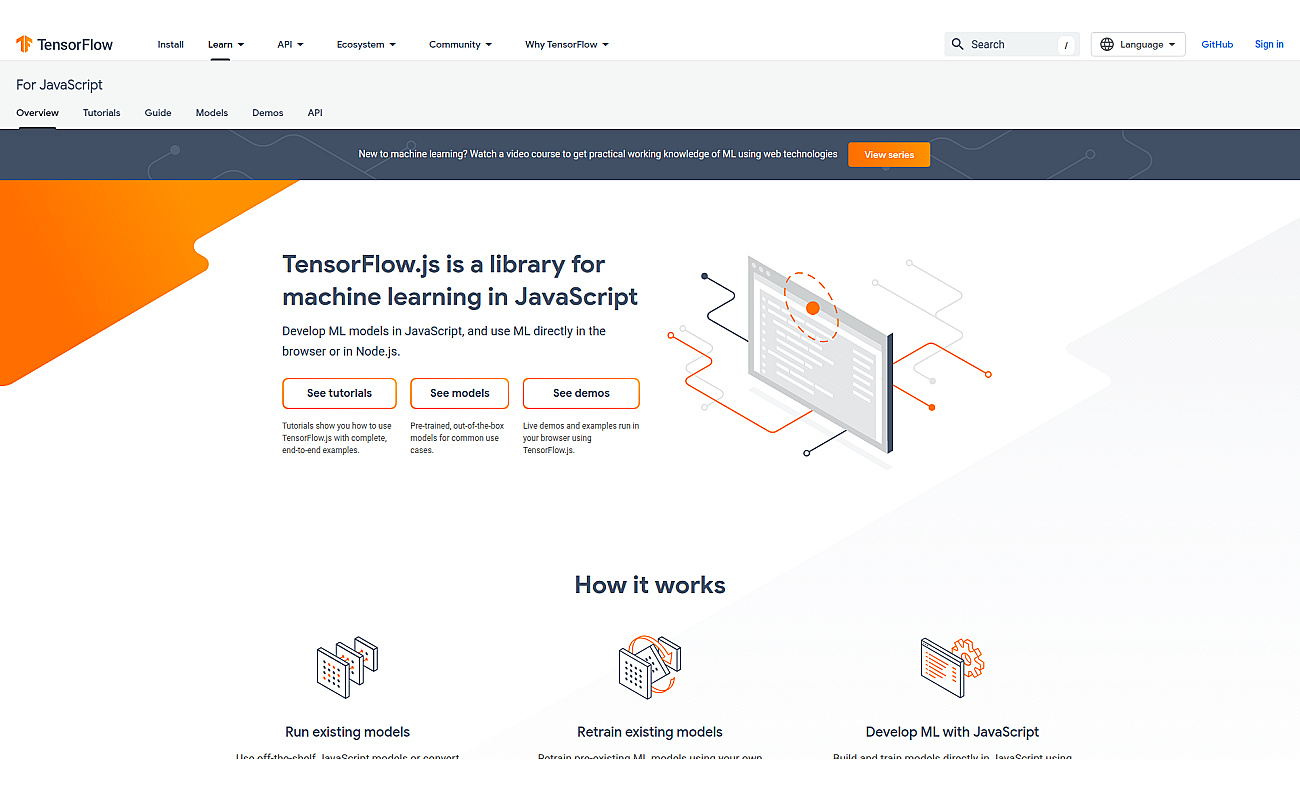 Tensorflow.js screenshot