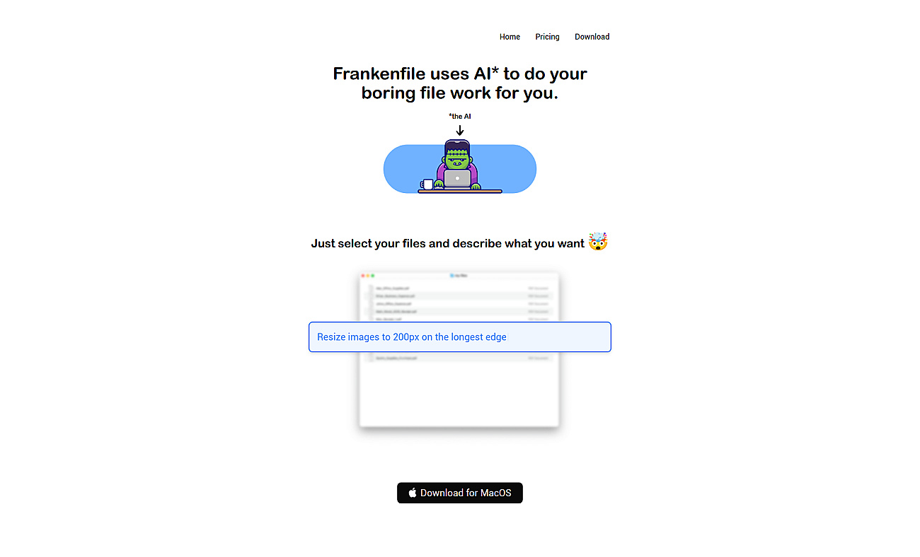 Frankenfile screenshot