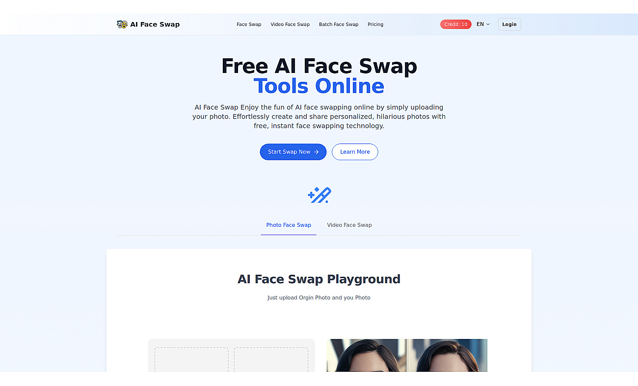 aifaceswap.ai screenshot