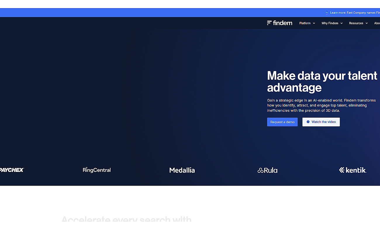 Findem screenshot