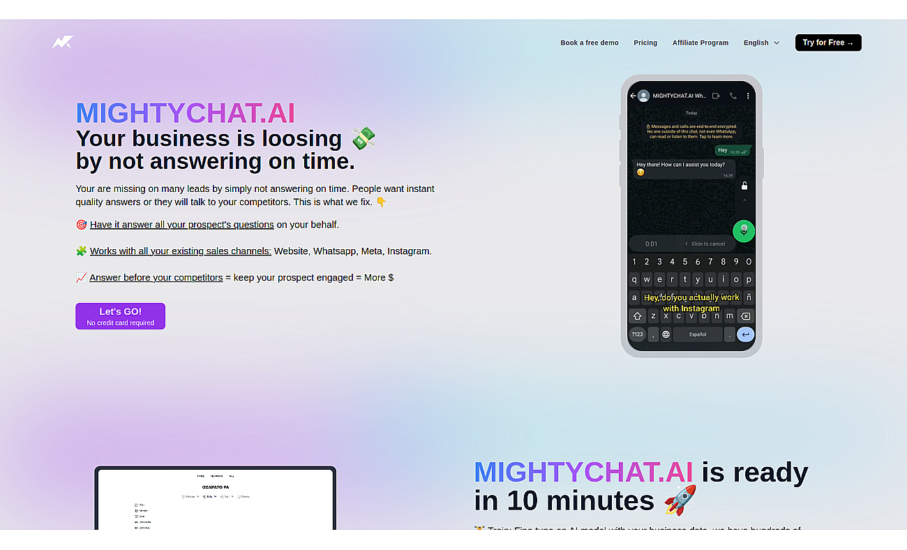 MightyChat.ai screenshot