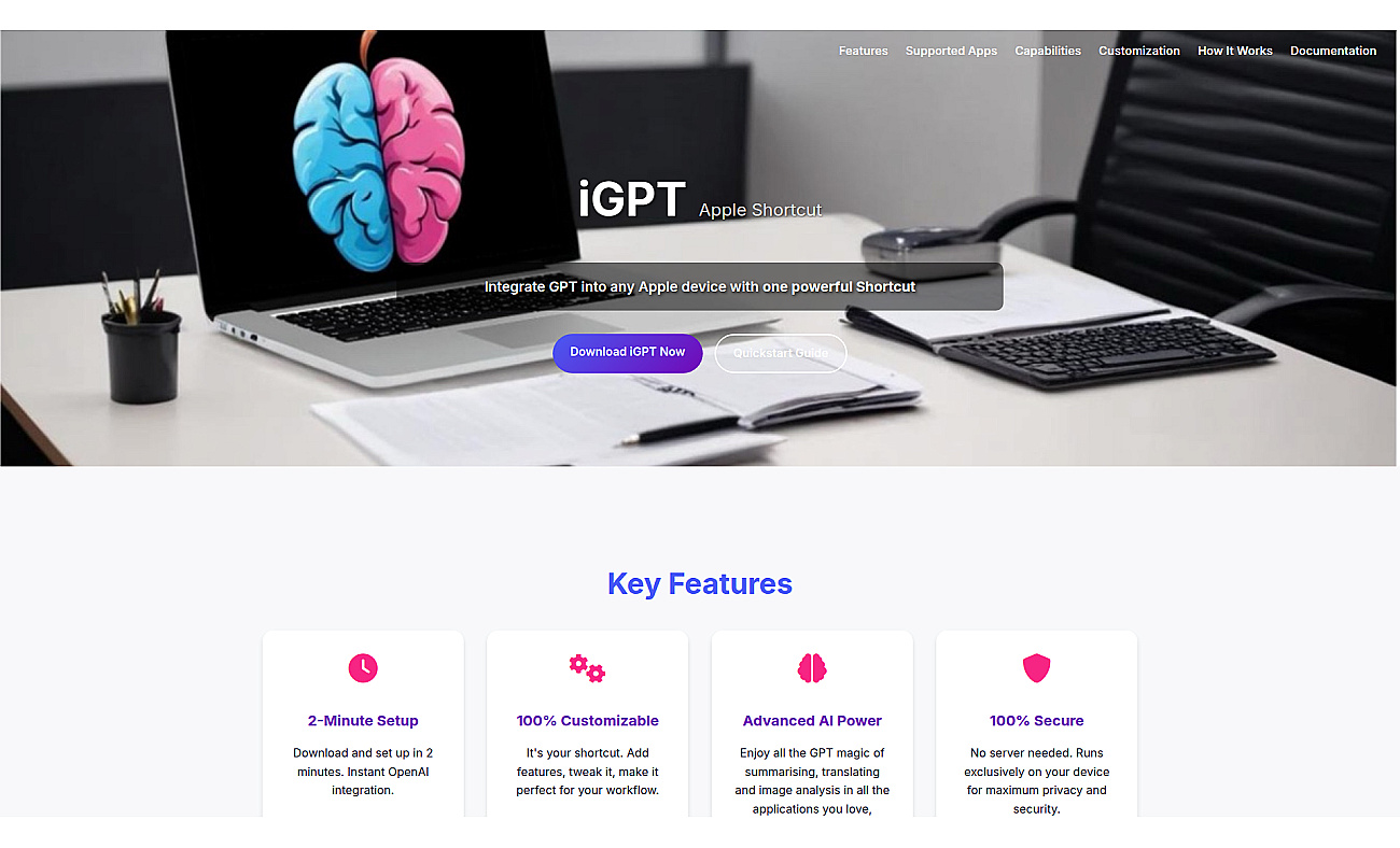 iGPT Shortcut for MacOS and iOS screenshot