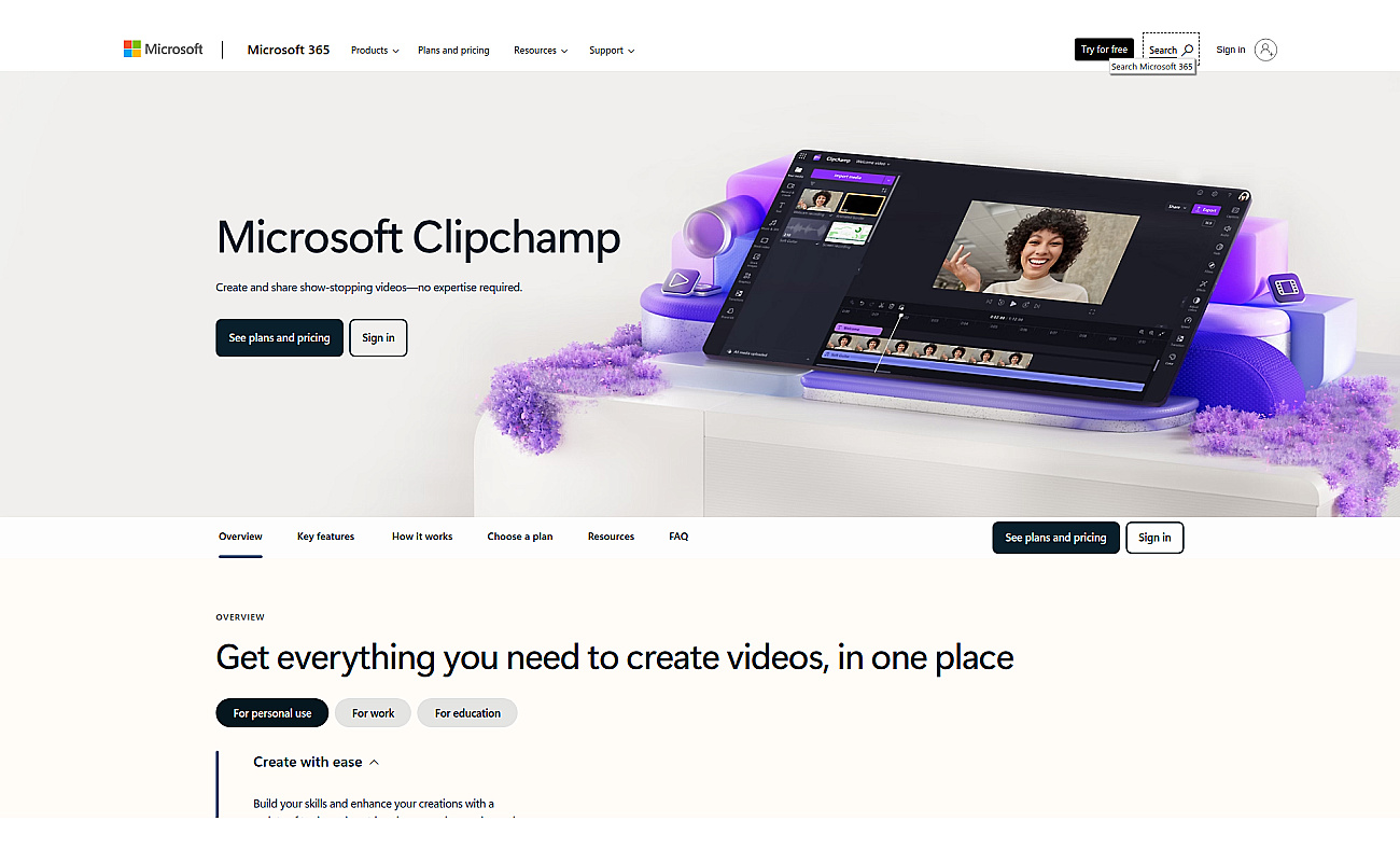 Clipchamp Video Editor screenshot