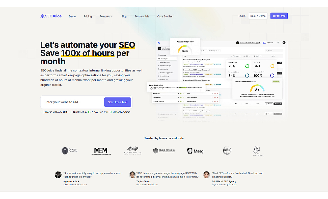 SEOJuice screenshot