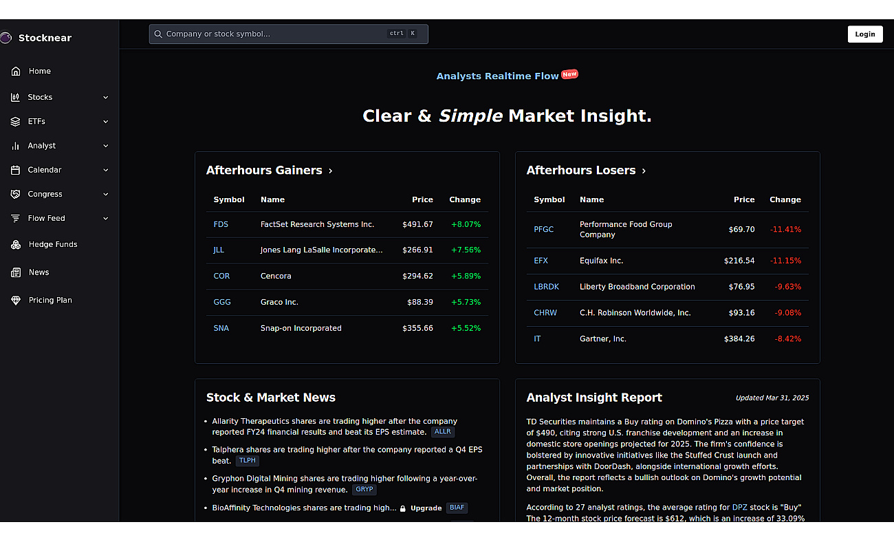 stocknear screenshot