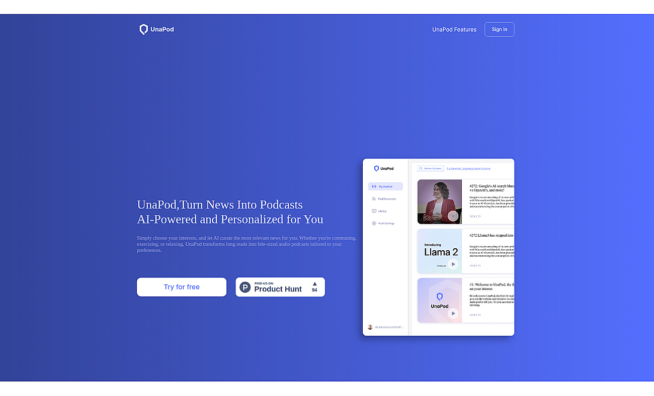 UnaPod screenshot