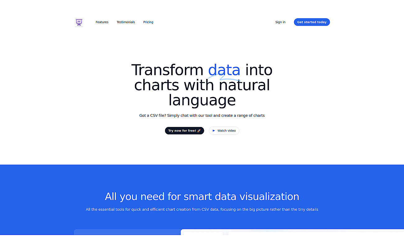 Chat2CSV screenshot