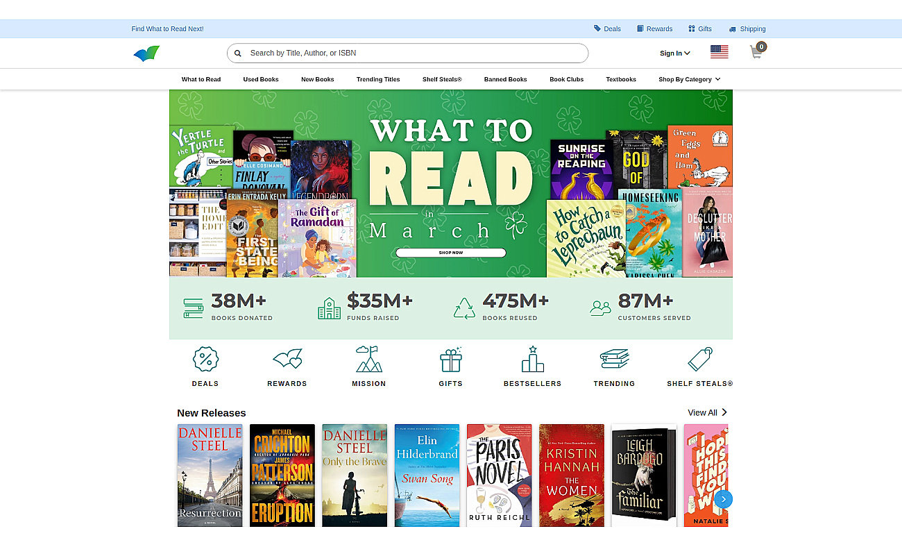 Better World Books screenshot