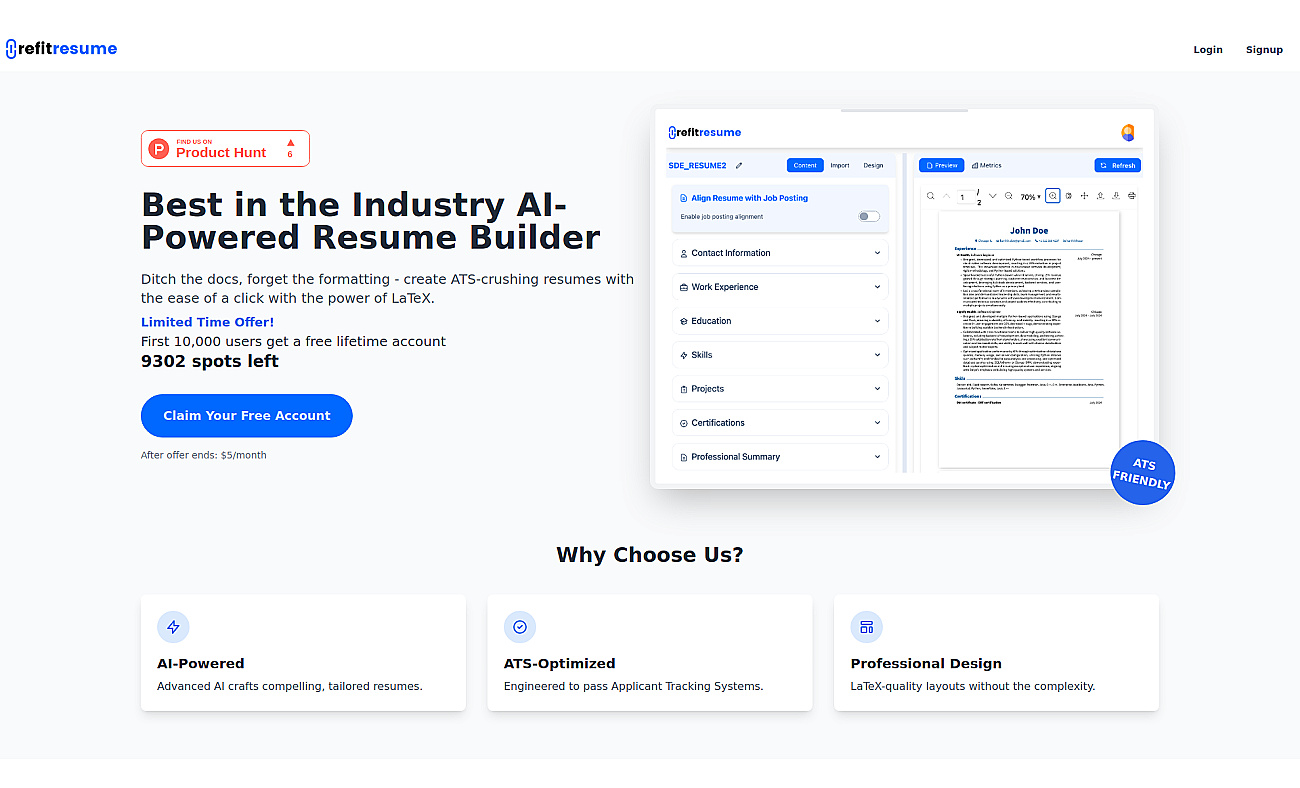Refit resume screenshot