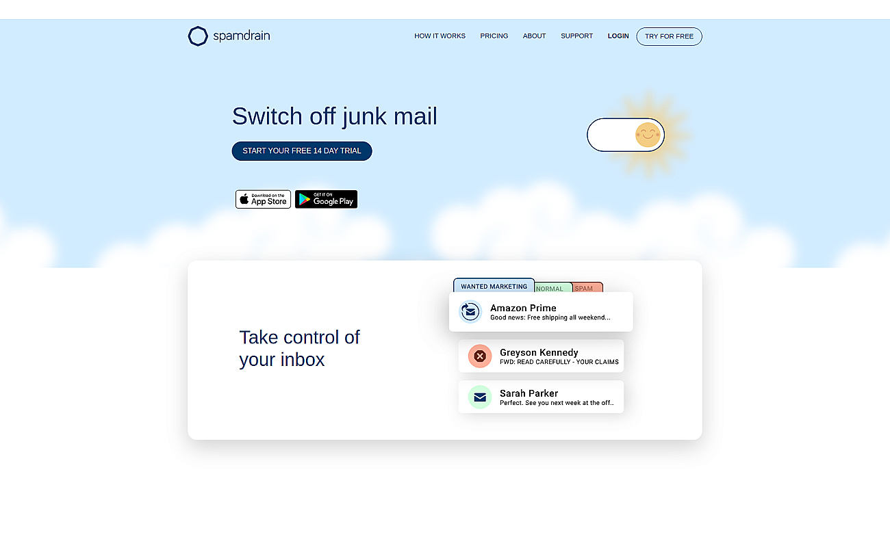 Spamdrain antispam screenshot