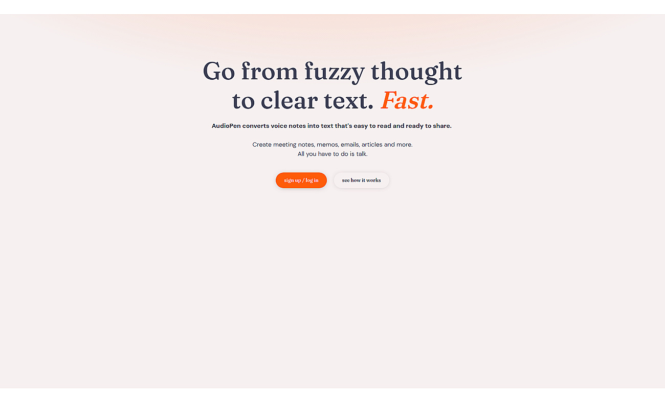 AudioPen screenshot