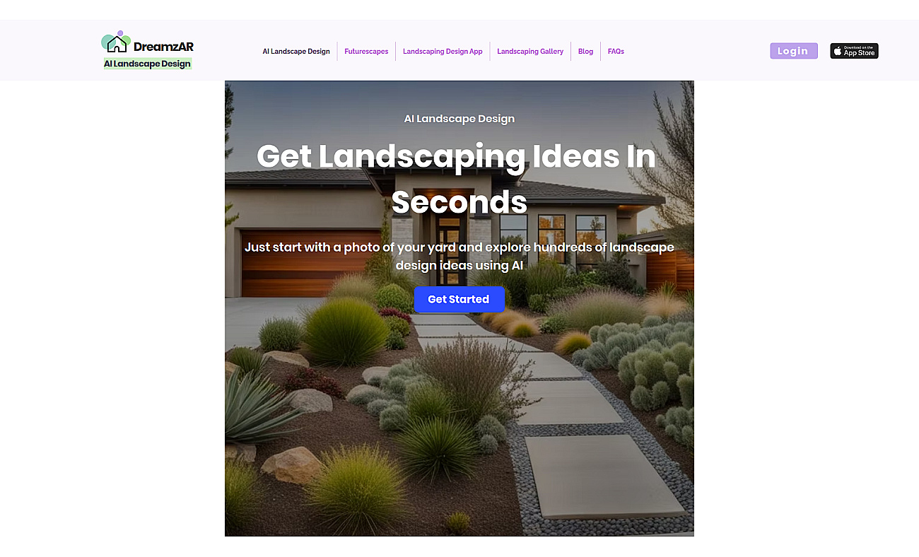 DreamzAR AI Landscape Design screenshot