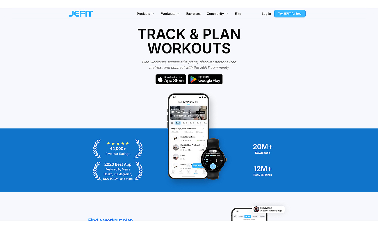 Jefit screenshot