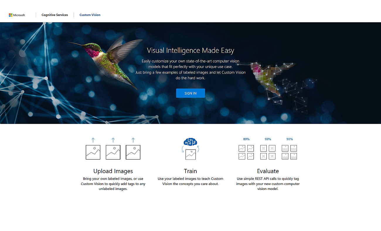 Customvision.ai screenshot