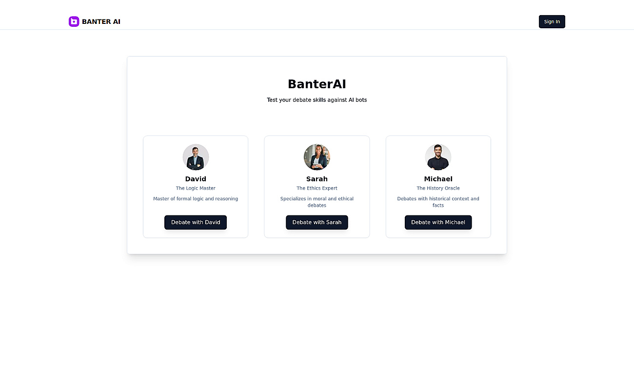 BanterAI screenshot