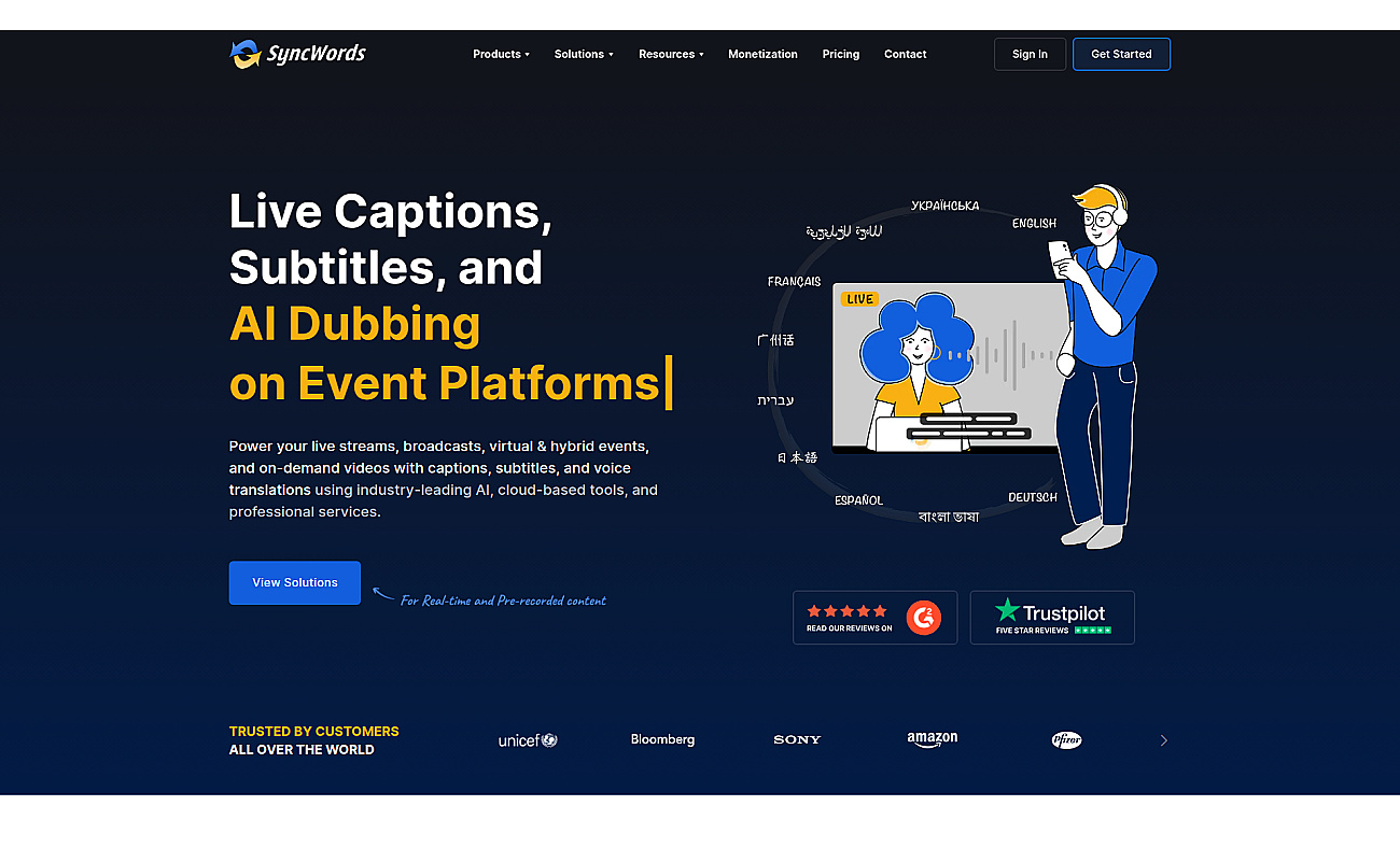 Syncwords.com screenshot